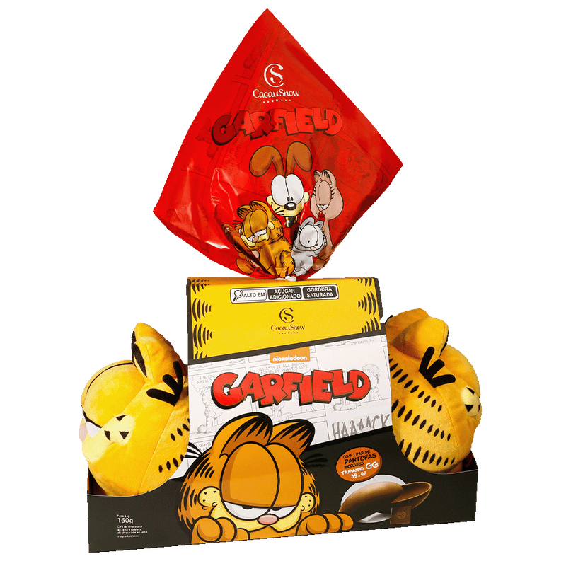 Ovo de páscoa pantufa garfield gg 160g